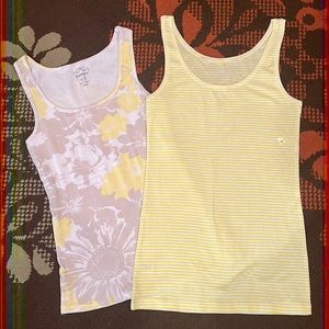 Old Navy/LOFT Two Summer Yellow Tanktop Set